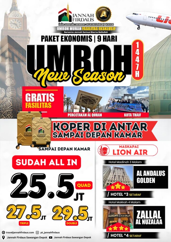 Paket Umroh Ekonomis Jannah Firdaus